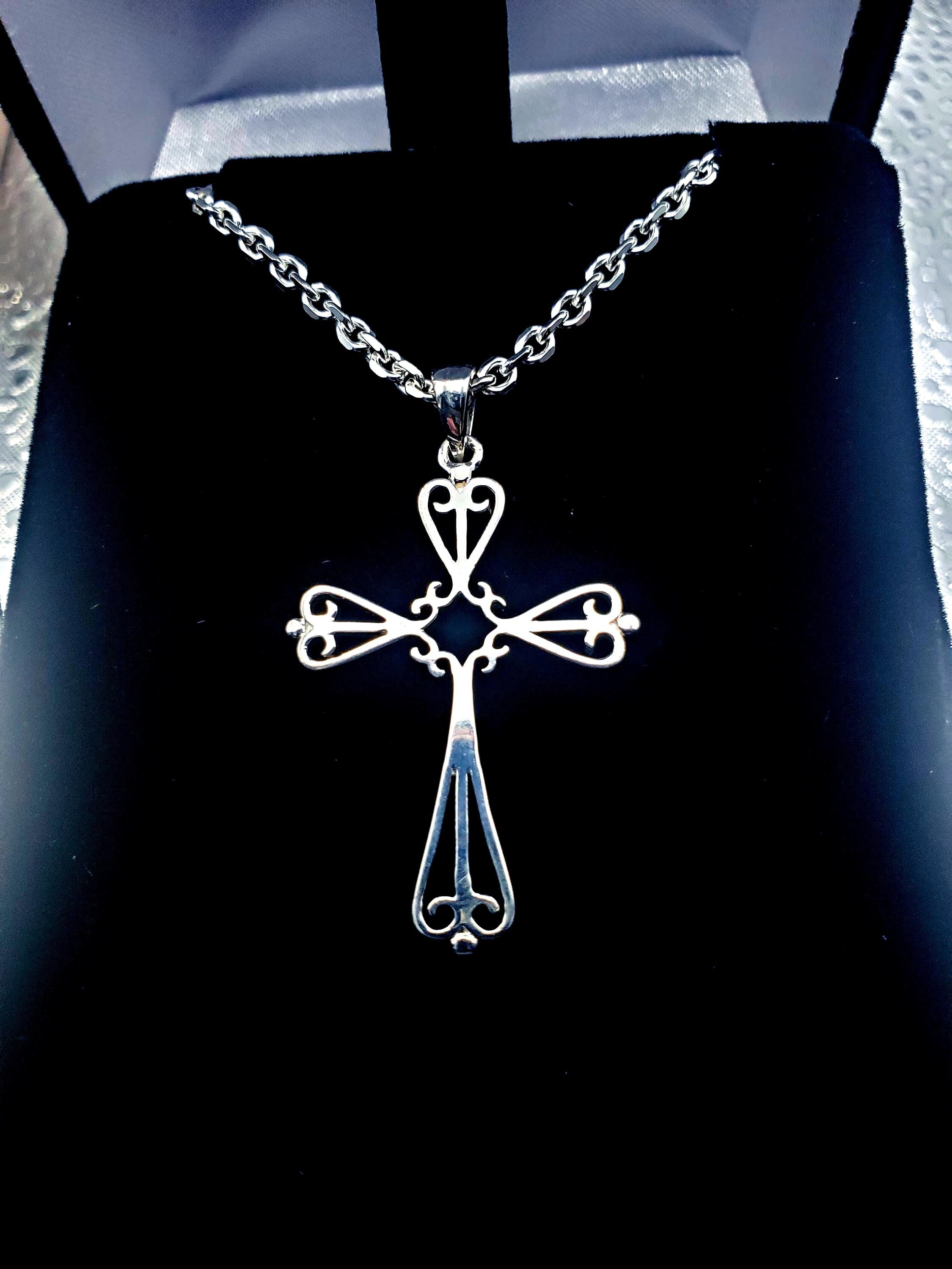 Silver Cross With Chain
