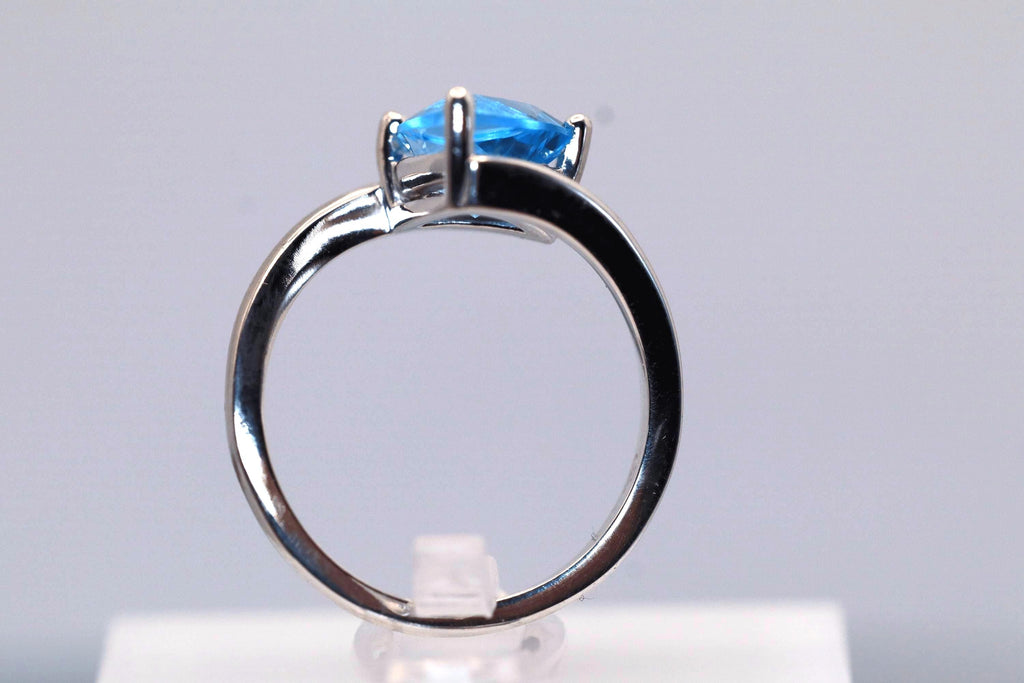 Trillion Blue Topaz Set in Continuum Sterling Silver