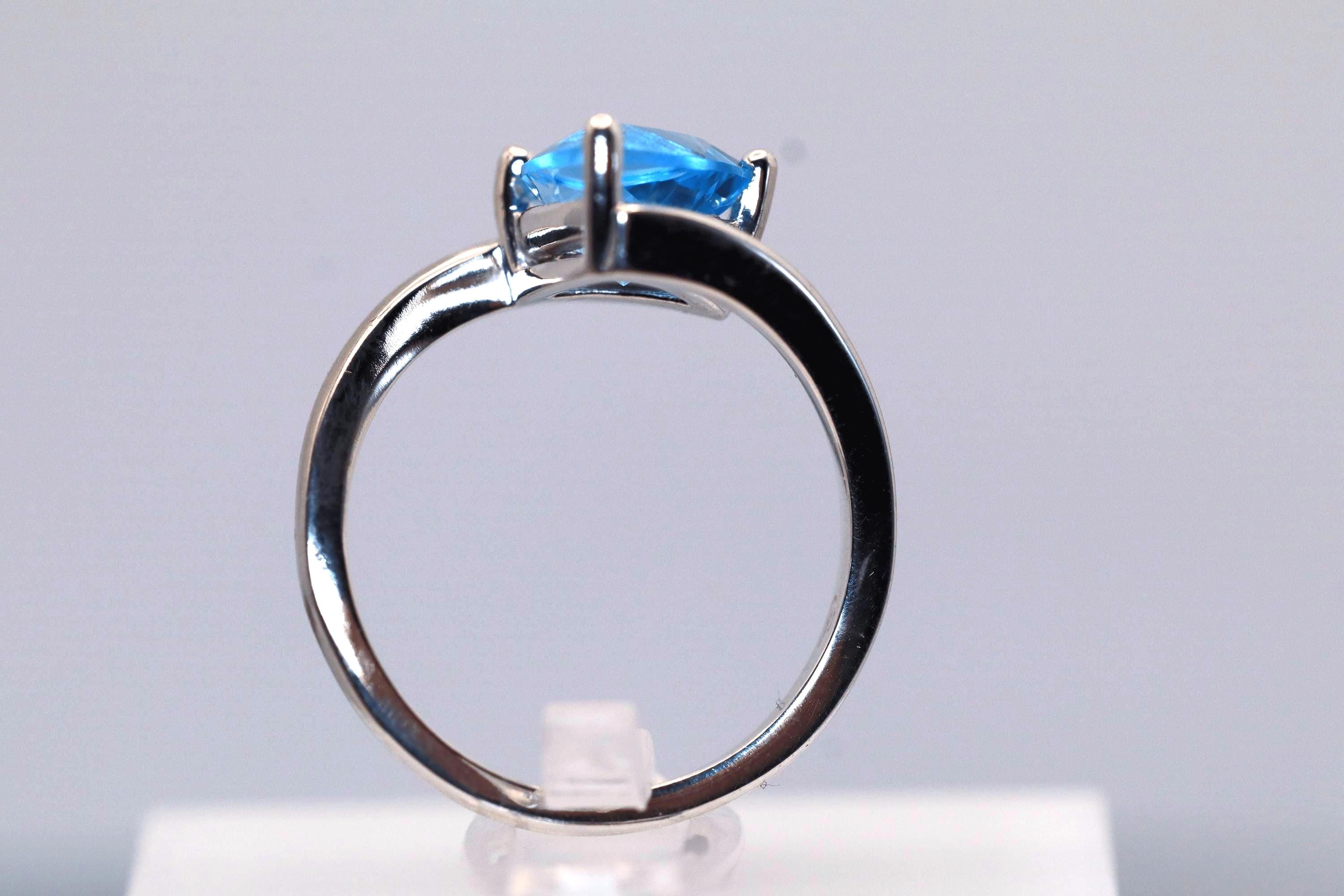Trillion Blue Topaz Set in Continuum Sterling Silver