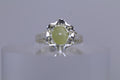 Moonstone Cat's Eye Ring in Sterling Silver