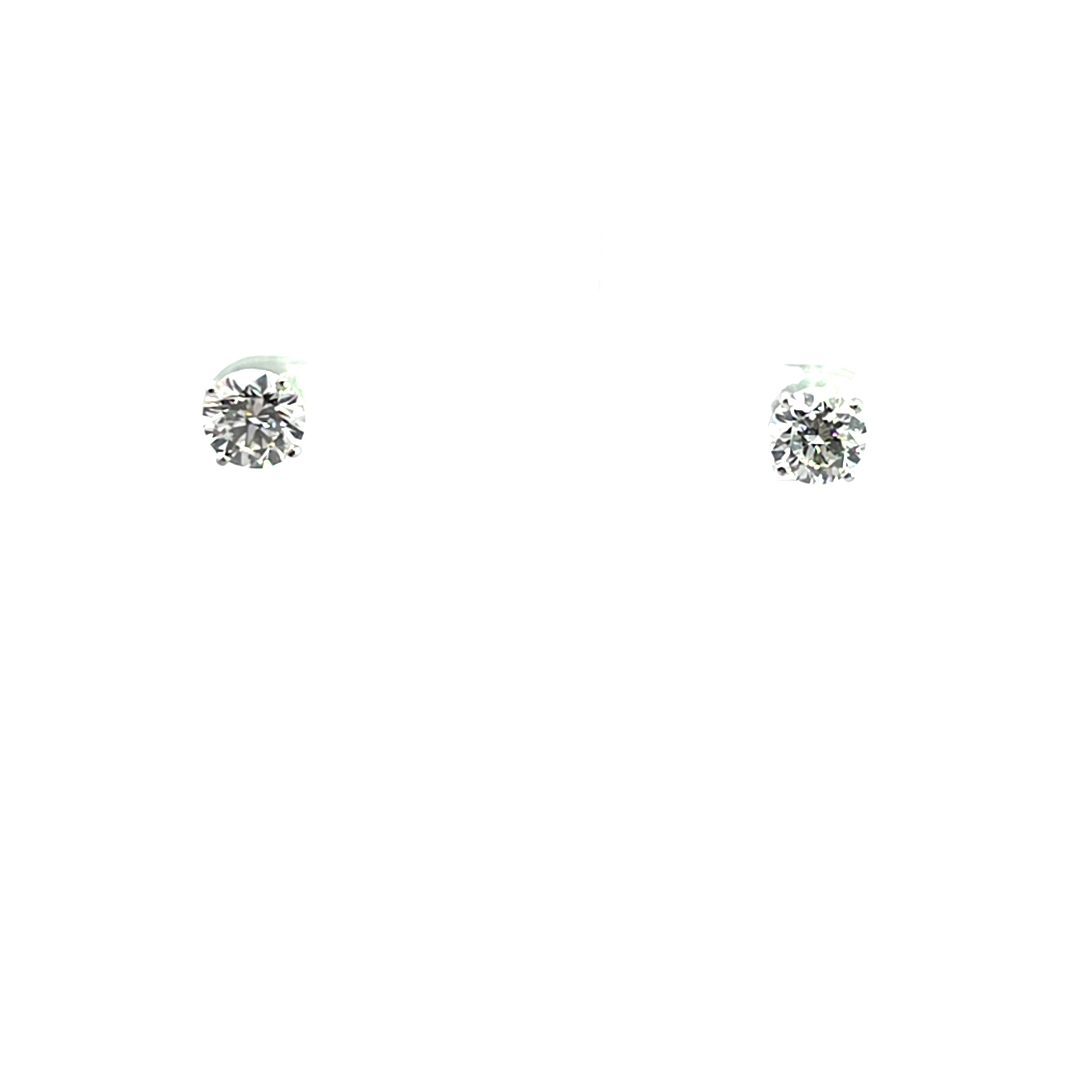 2ct Lab Diamond Stud Earrings in White Gold W/Certs
