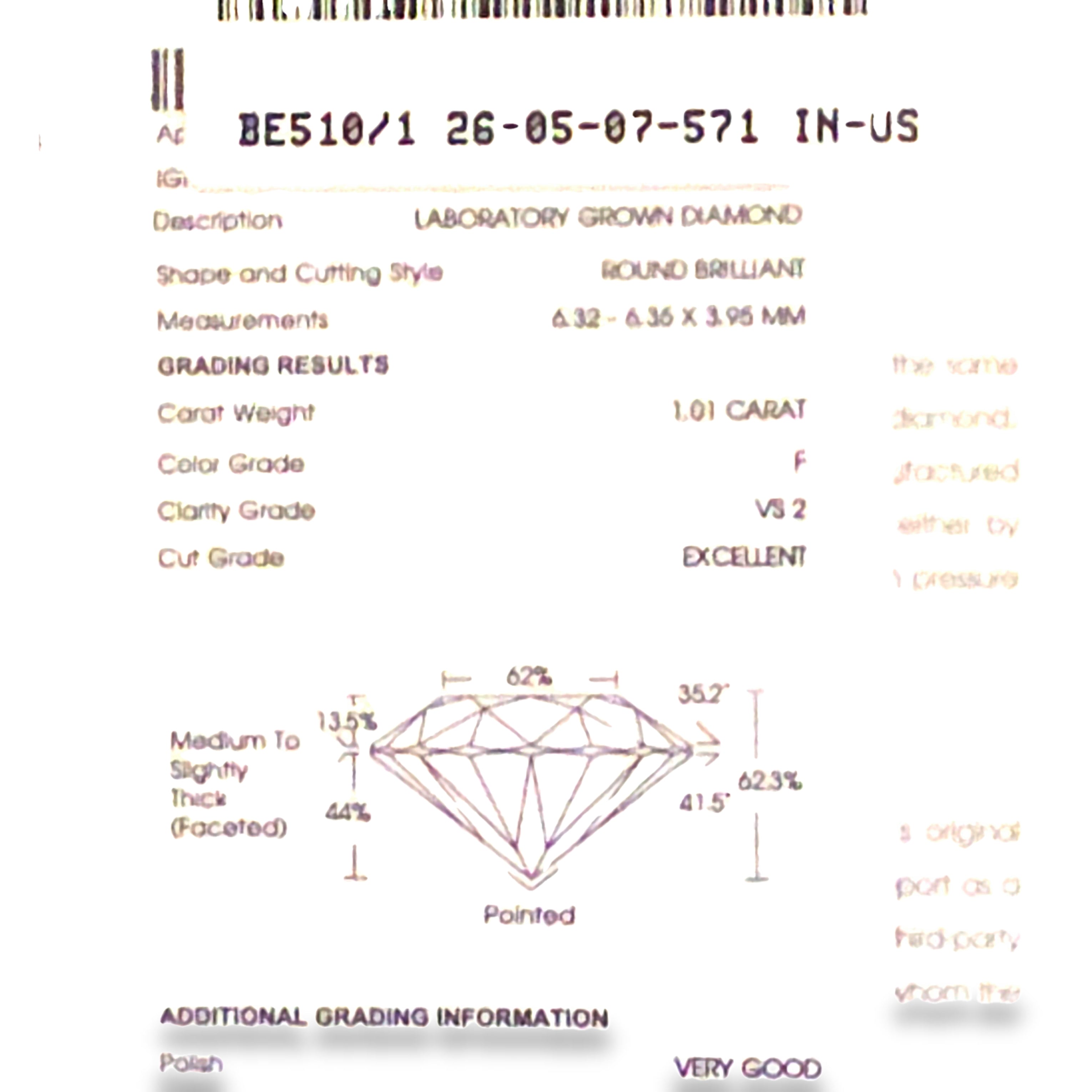 2ct Lab Diamond Stud Earrings in White Gold W/Certs