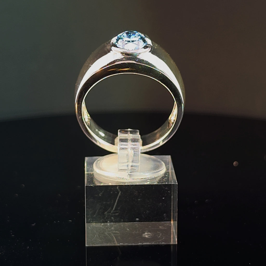 2 ct. Vivid Blue Lab Diamond set in Sterling Silver