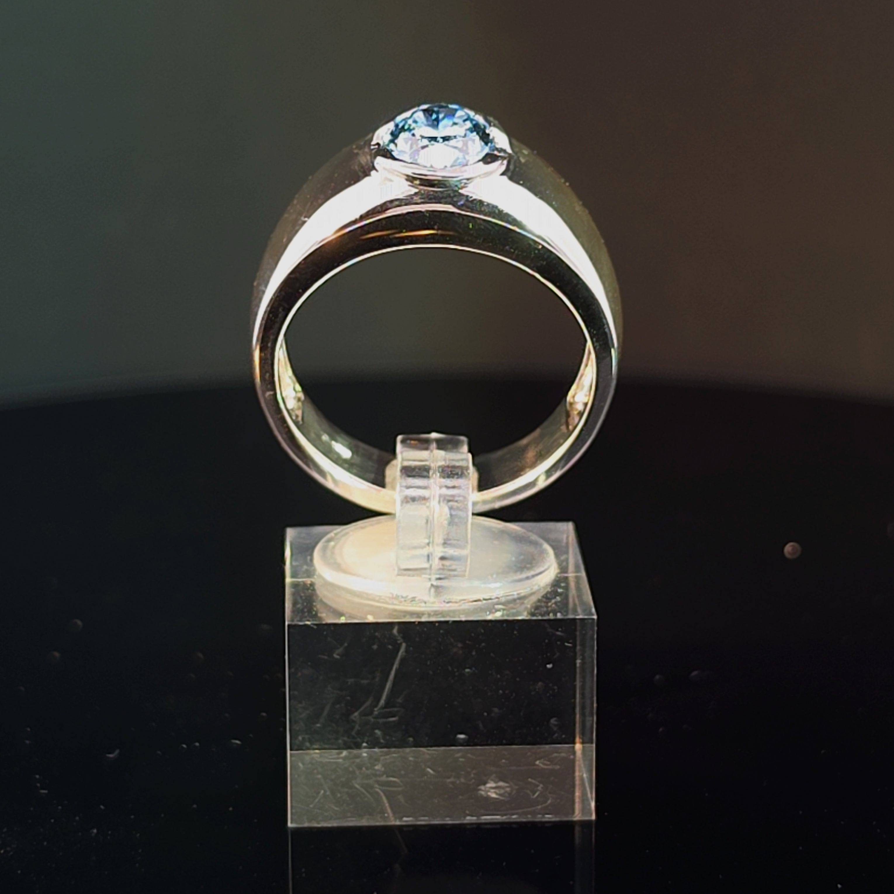 2 ct. Vivid Blue Lab Diamond set in Sterling Silver