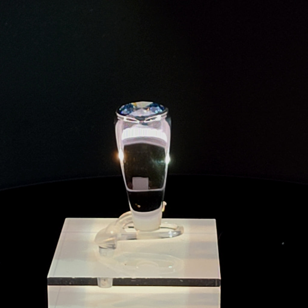2 ct. Vivid Blue Lab Diamond set in Sterling Silver