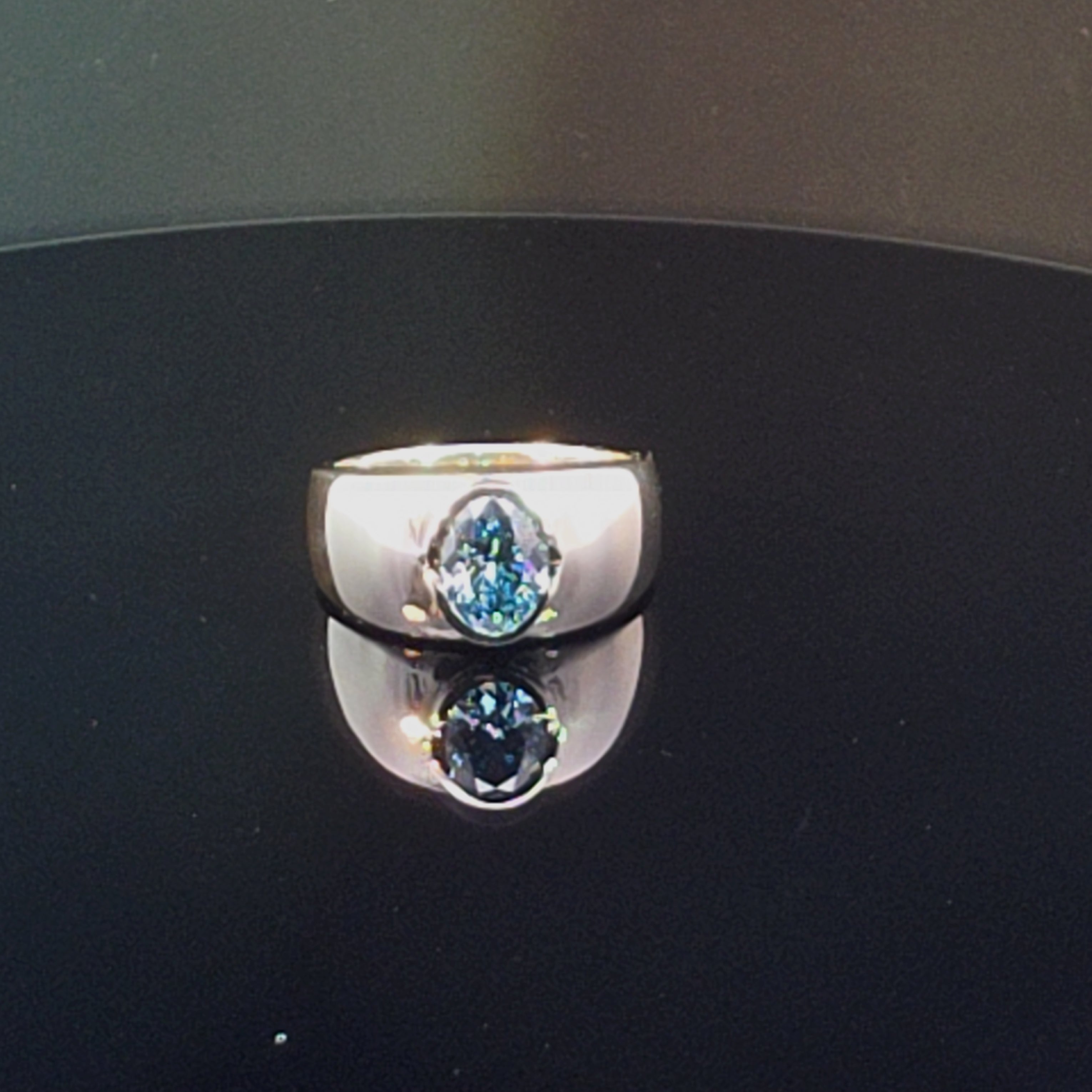 2 ct. Vivid Blue Lab Diamond set in Sterling Silver
