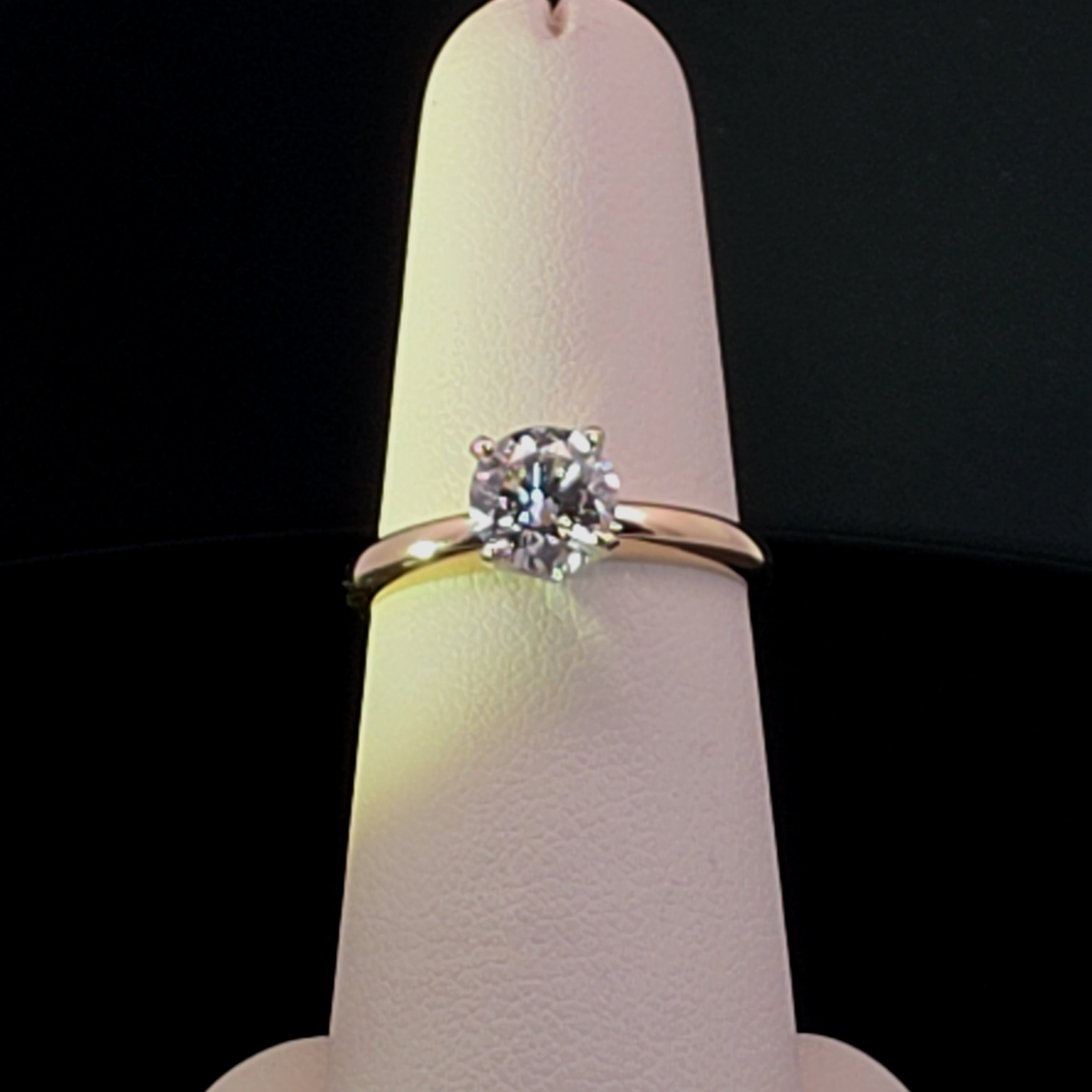 Classic Round Diamond Solitaire Ring in Yellow Gold