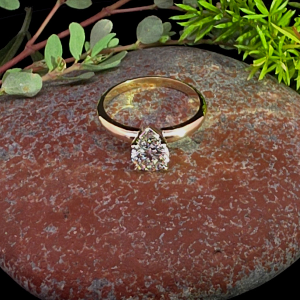 Classic Round Diamond Solitaire Ring in Yellow Gold