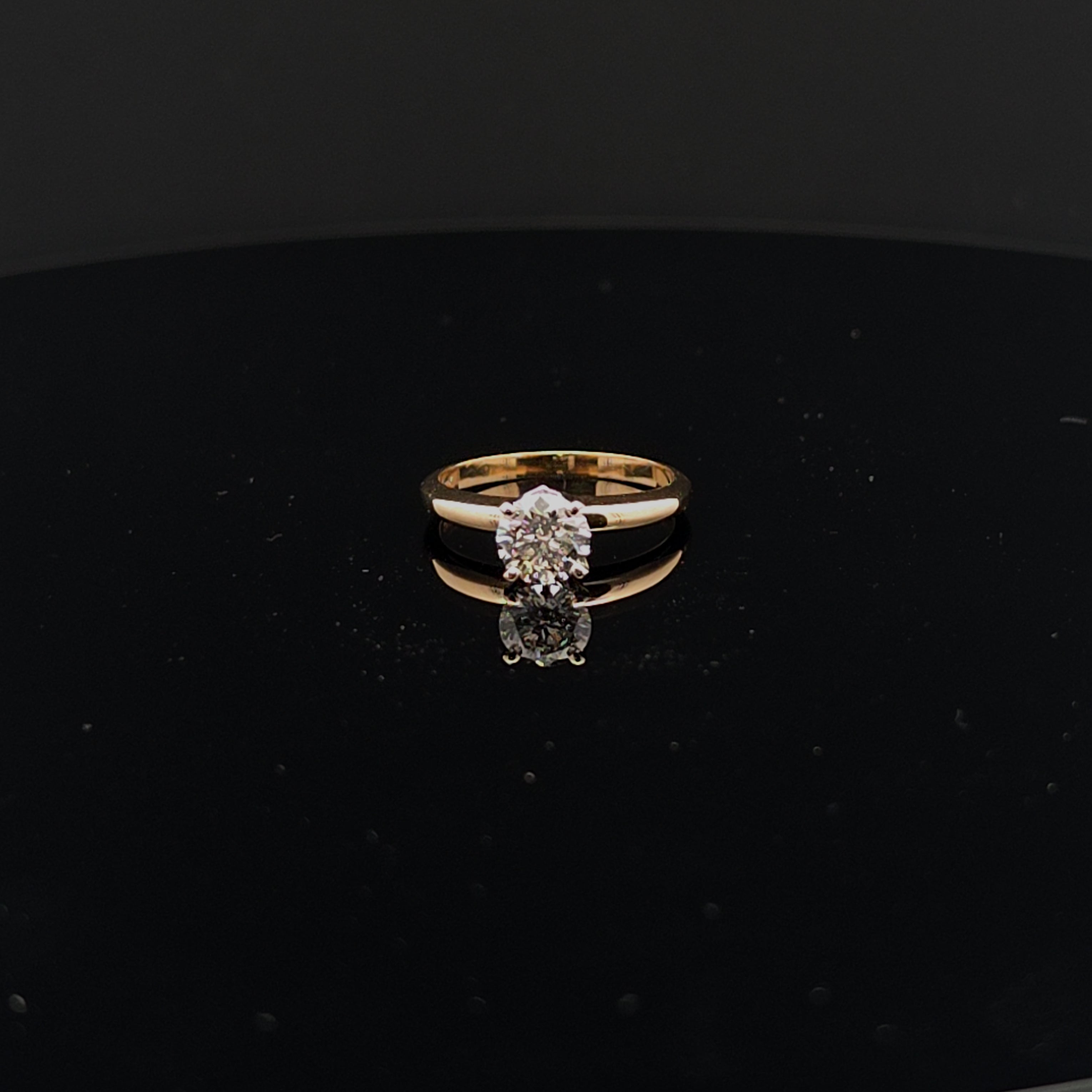 Classic Round Diamond Solitaire Ring in Yellow Gold