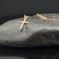 Polished Cross Pendant Necklace in 14k Gold