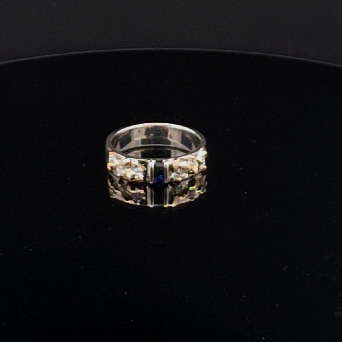 Sapphire Nugget Ring with Diamond Accents