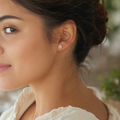 2ct Lab Diamond Stud Earrings in White Gold W/Certs