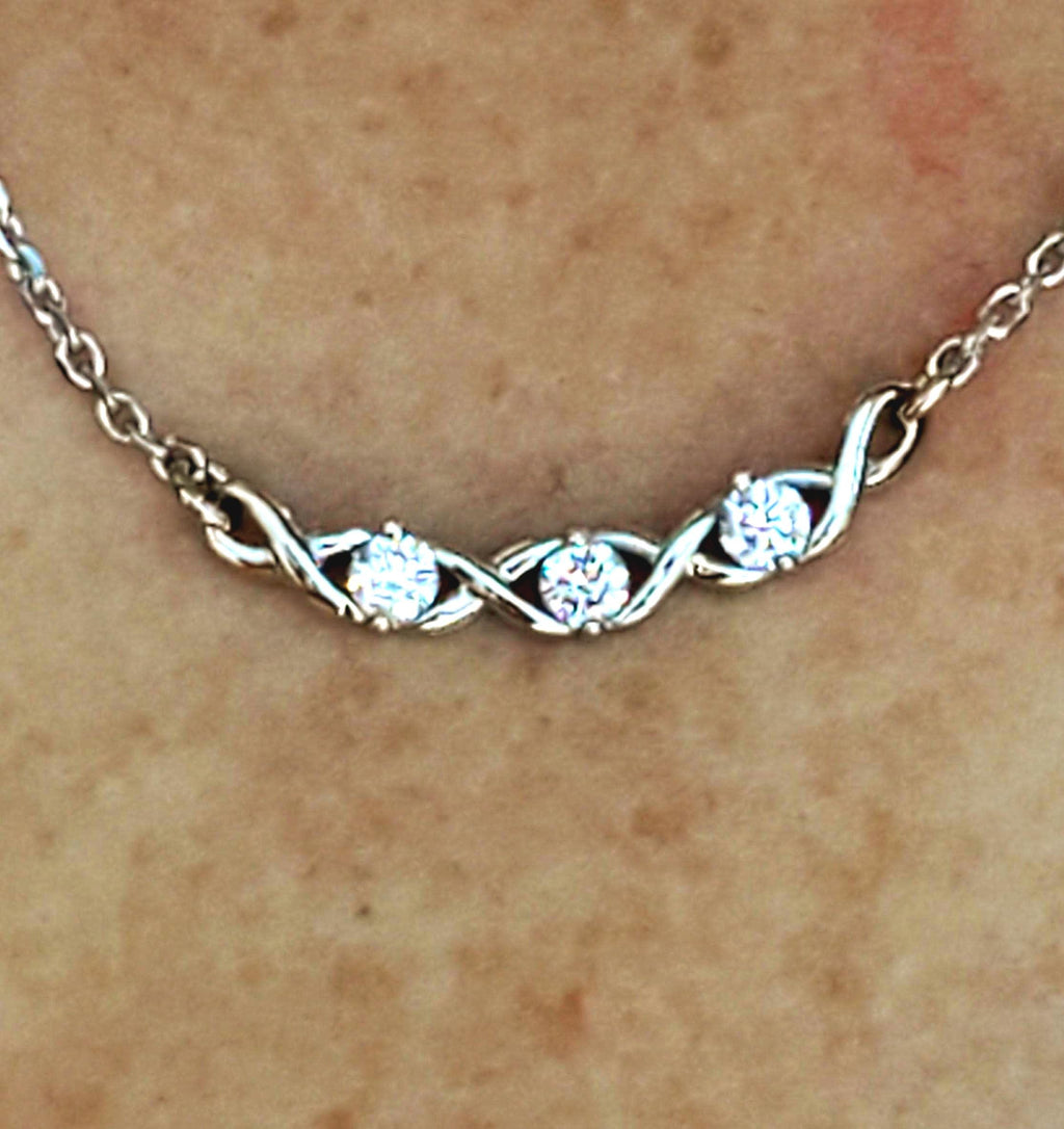 Lab Diamond Weave Necklace, 1/2 Ct. TW, 14K White Gold