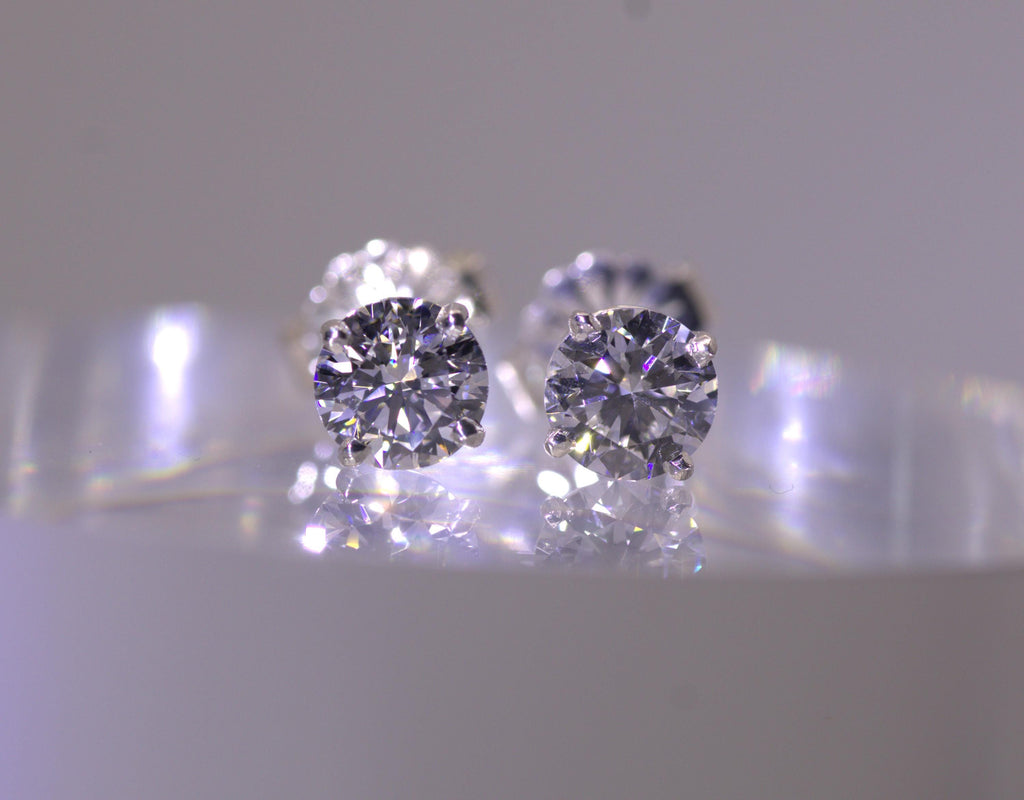 Cubic Zirconia Stud Earrings, 1 Ct. TW, Continuum Sterling Silver