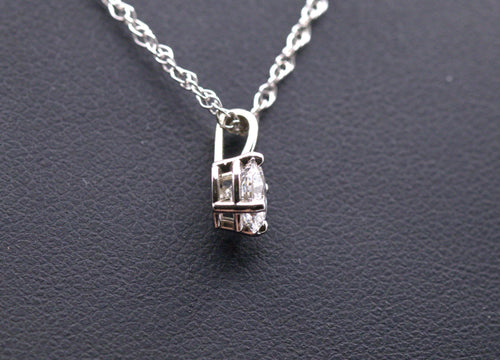 Heart Shape Lab Diamond Pendant, 1/2 Ct., 14K White Gold