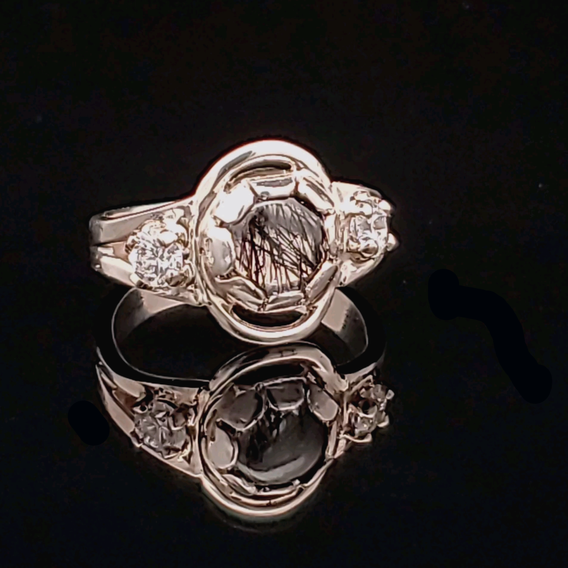 Included Quartz Multi-Stone Ring in Continuum Silver