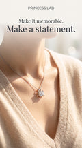 Princess Cut Diamond Solitaire Pendant in White Gold