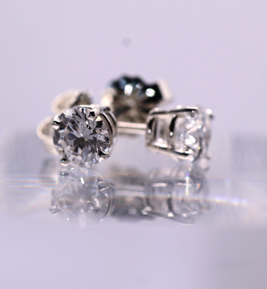 Cubic Zirconia Stud Earrings, 1 Ct. TW, Continuum Sterling Silver