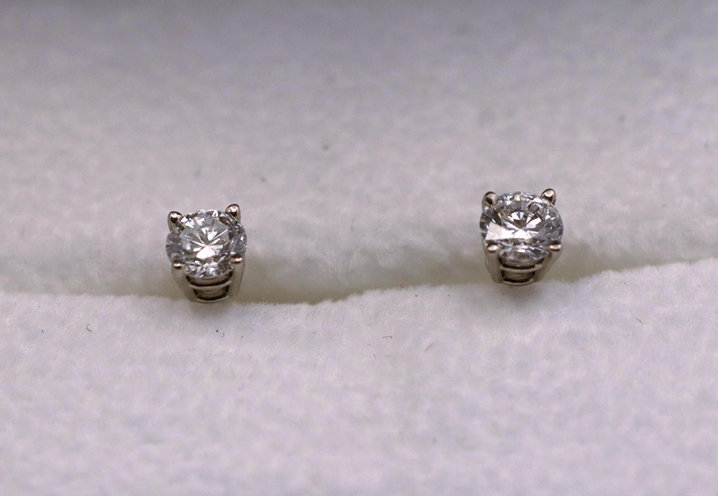 Lab Diamond Stud Earrings, 1/2 Ct. TW, 14K White Gold