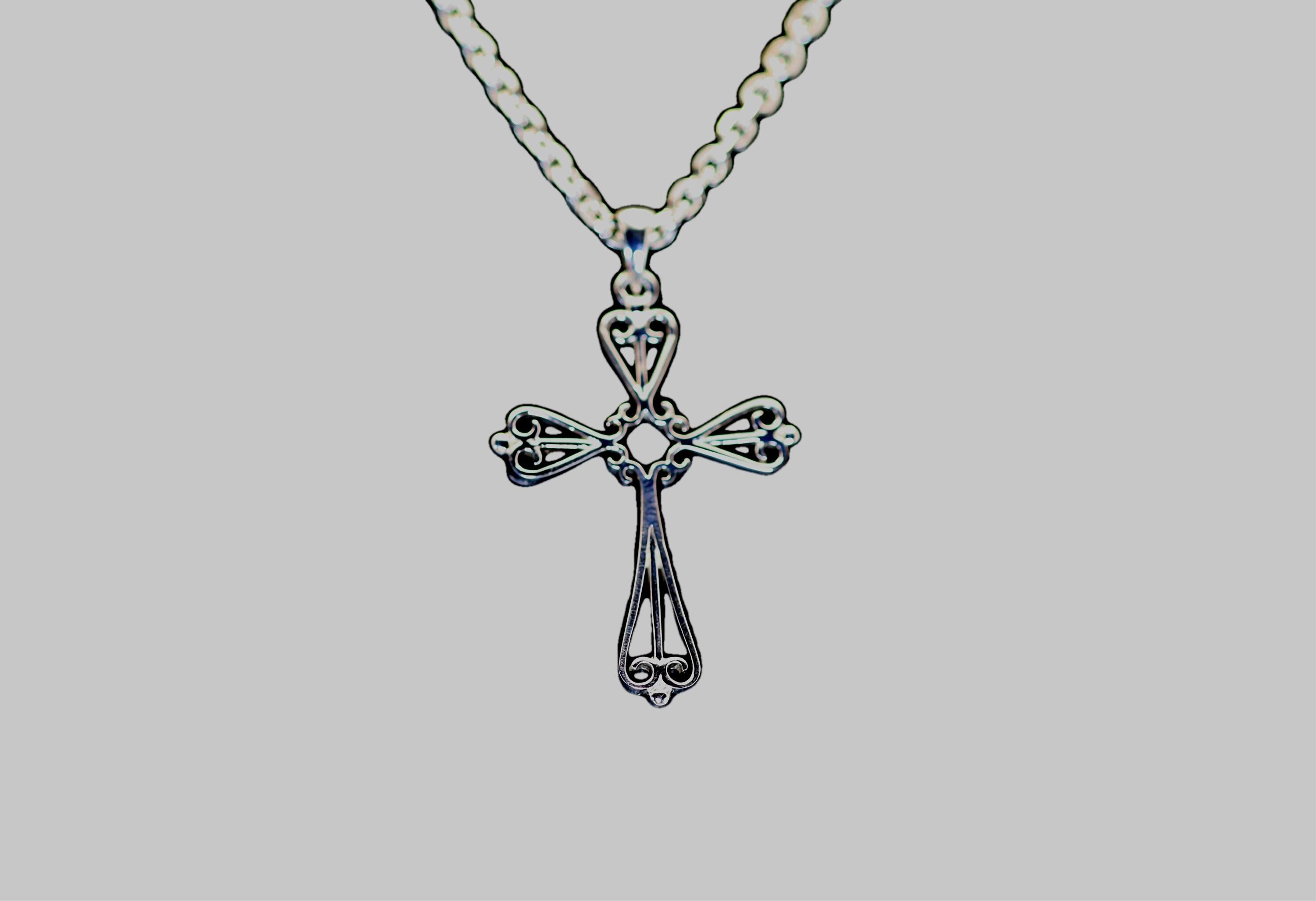 Silver Cross With Chain