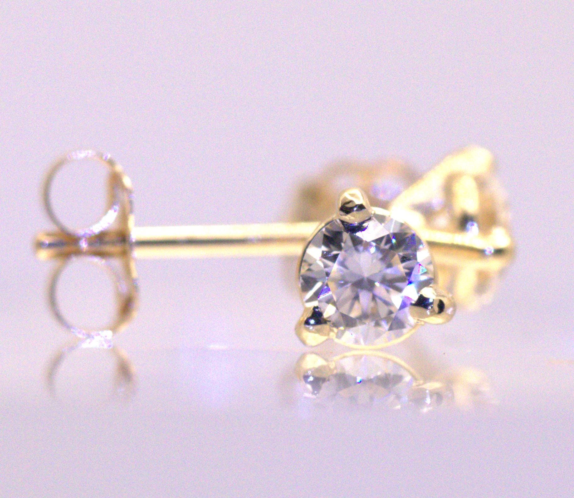 Diamond Stud Earrings , Lab , 14K. YG, 1/3 CT.