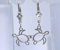 Sterling Silver , Sea Turtle Drop Earrings