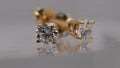 Lab Diamond Stud Earrings, 1/2 Ct. TW, 14K Yellow Gold