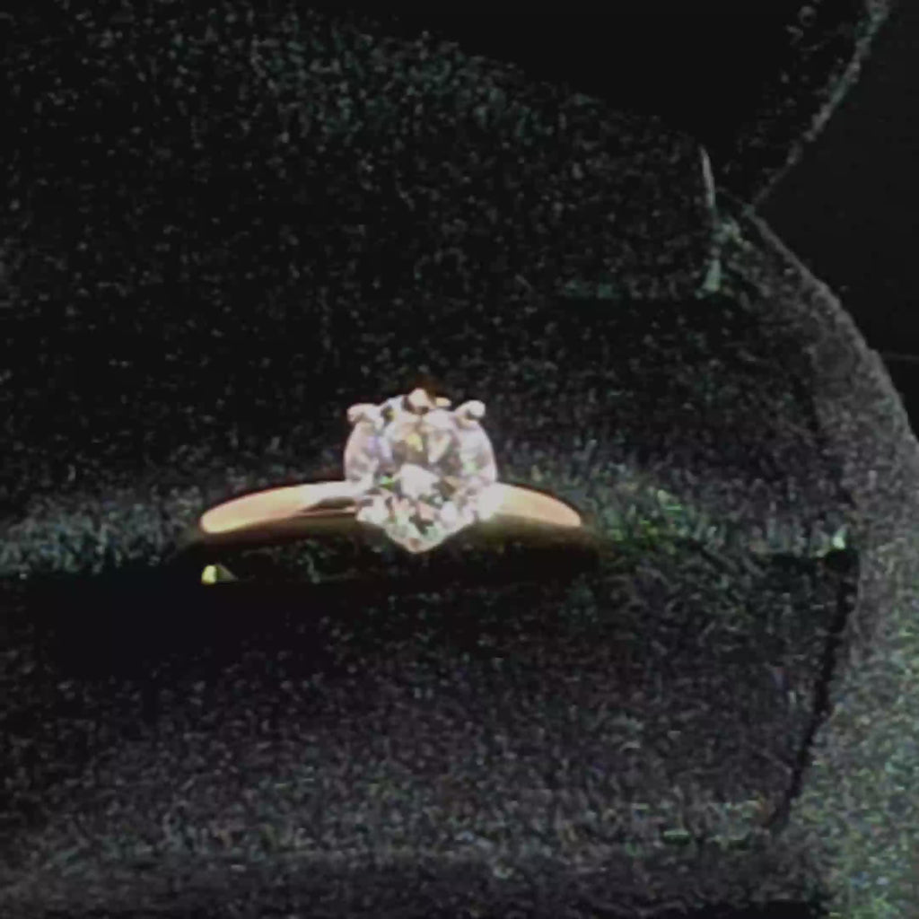 Classic Round Diamond Solitaire Ring in Yellow Gold