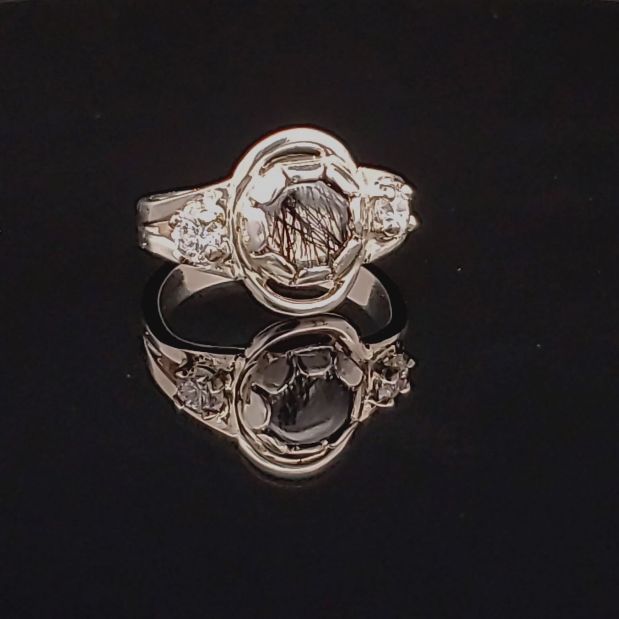 Included Quartz Multi-Stone Ring in Continuum Silver