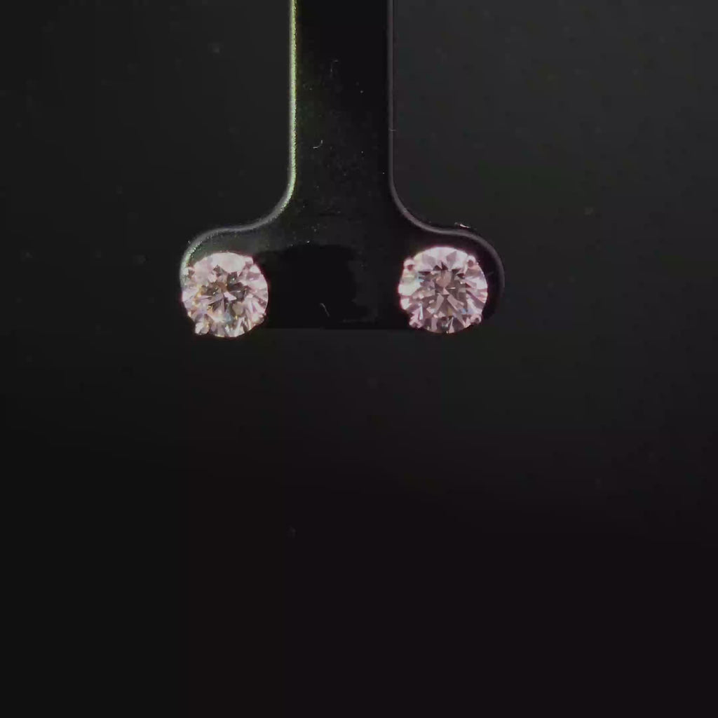 2ct Lab Diamond Stud Earrings in White Gold W/Certs