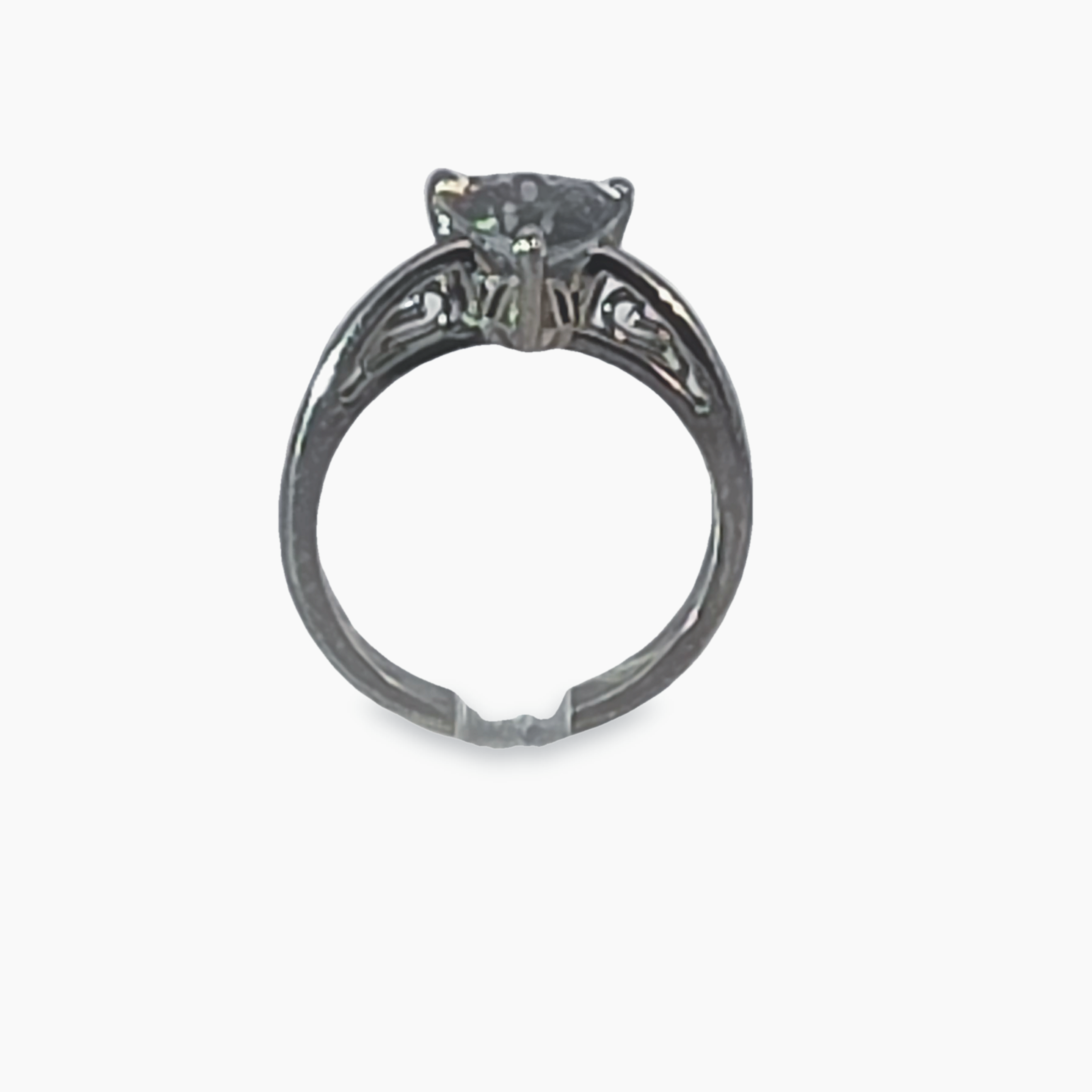 Trillion Cut Mystic Topaz Solitaire Ring in Continuum Silver
